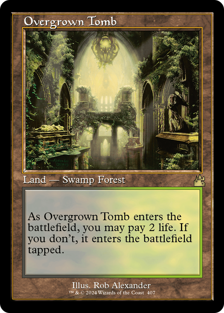 Overgrown Tomb (Retro) [Ravnica Remastered] | Tabernacle Games