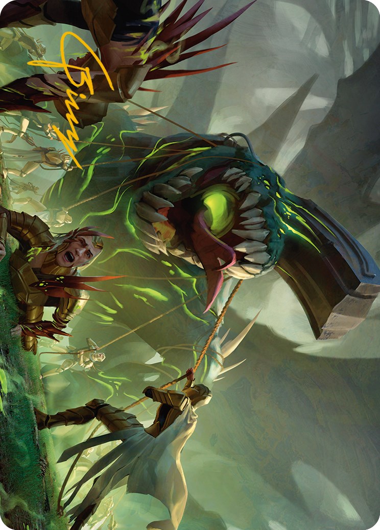 Noxious Assault Art Card (Gold-Stamped Signature) [Phyrexia: All Will Be One Art Series] | Tabernacle Games