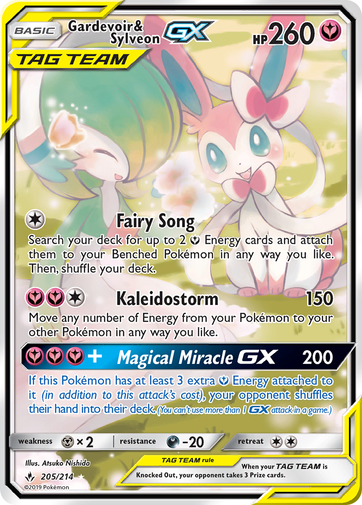 Gardevoir & Sylveon GX (205/214) [Sun & Moon: Unbroken Bonds] | Tabernacle Games