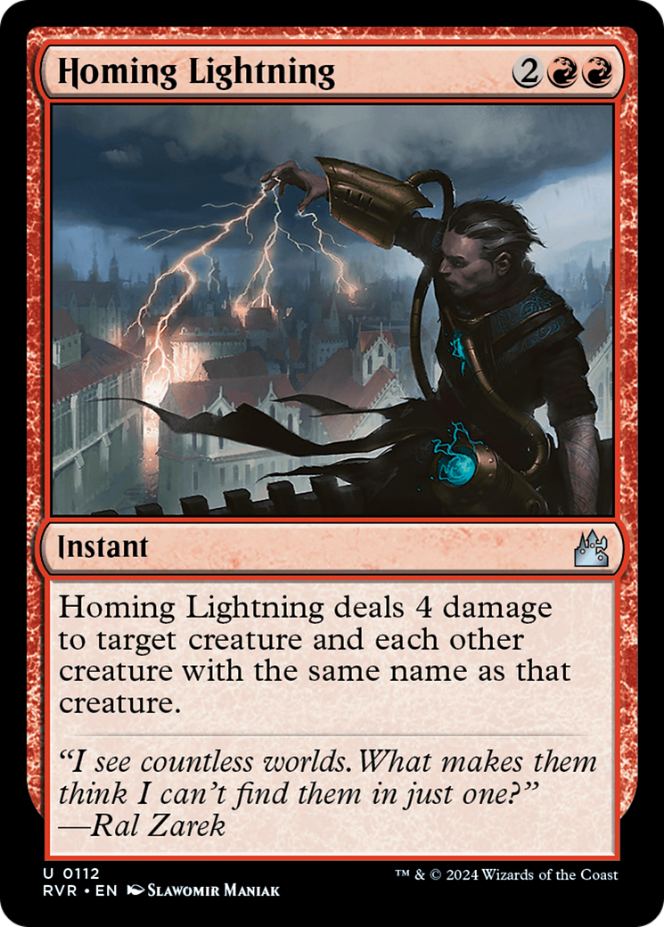 Homing Lightning [Ravnica Remastered] | Tabernacle Games