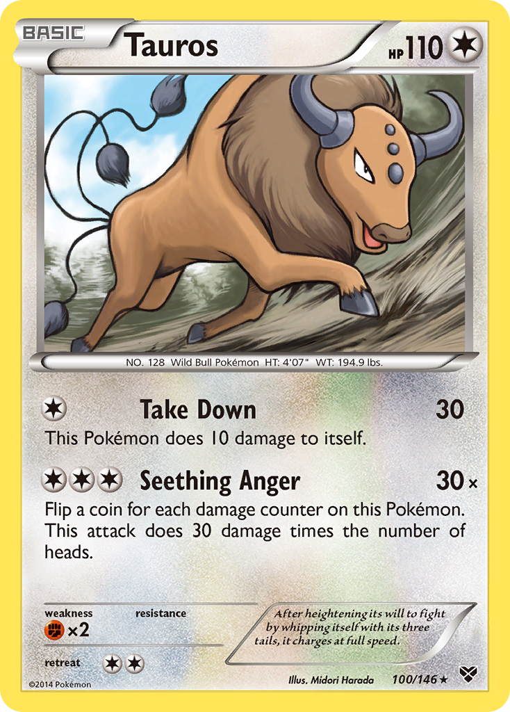 Tauros (100/146) [XY: Base Set] | Tabernacle Games