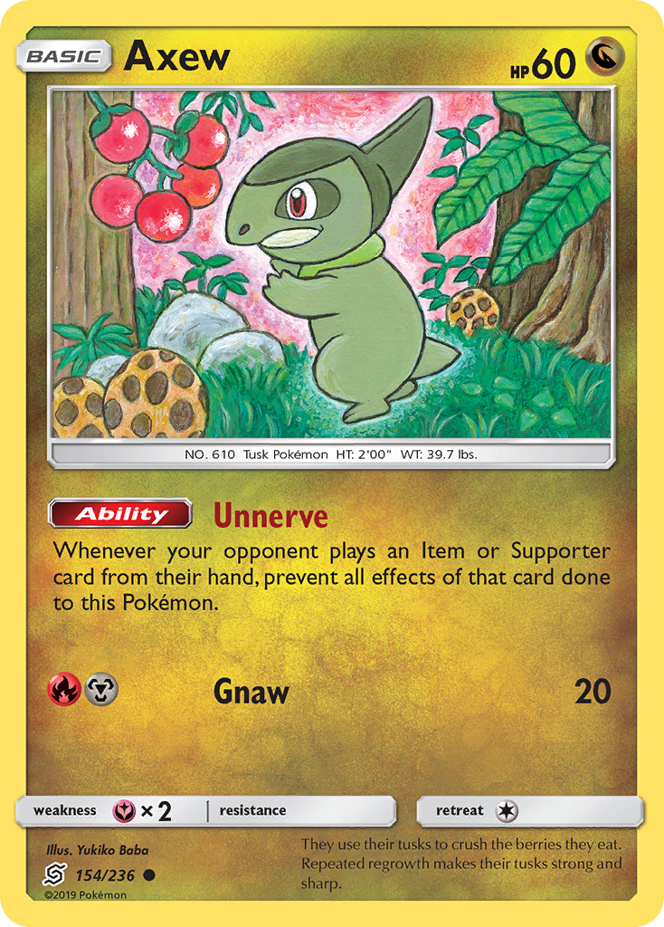 Axew (154/236) [Sun & Moon: Unified Minds] | Tabernacle Games