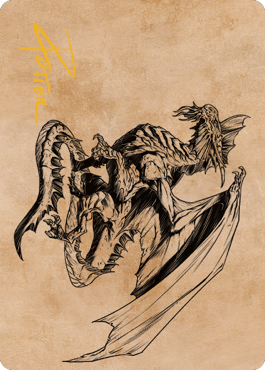 Ancient Silver Dragon Art Card (47) (Gold-Stamped Signature) [Commander Legends: Battle for Baldur's Gate Art Series] | Tabernacle Games