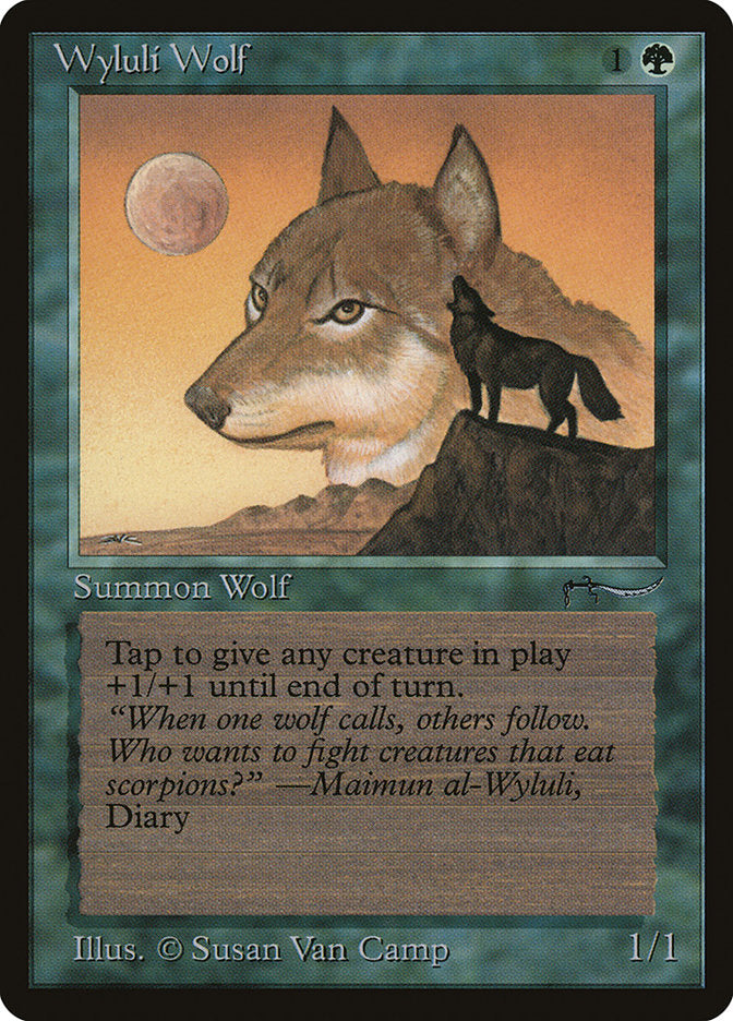 Wyluli Wolf (Dark Mana Cost) [Arabian Nights] | Tabernacle Games