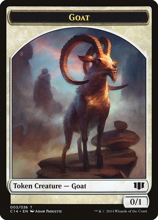 Goblin // Goat Double-sided Token [Commander 2014 Tokens] | Tabernacle Games