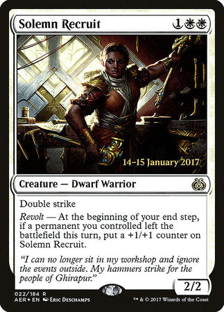 Solemn Recruit [Aether Revolt Promos] | Tabernacle Games