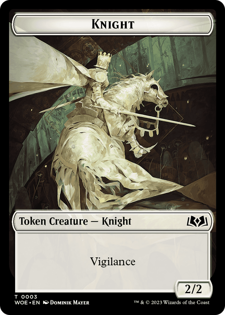 Knight Token [Wilds of Eldraine Tokens] | Tabernacle Games