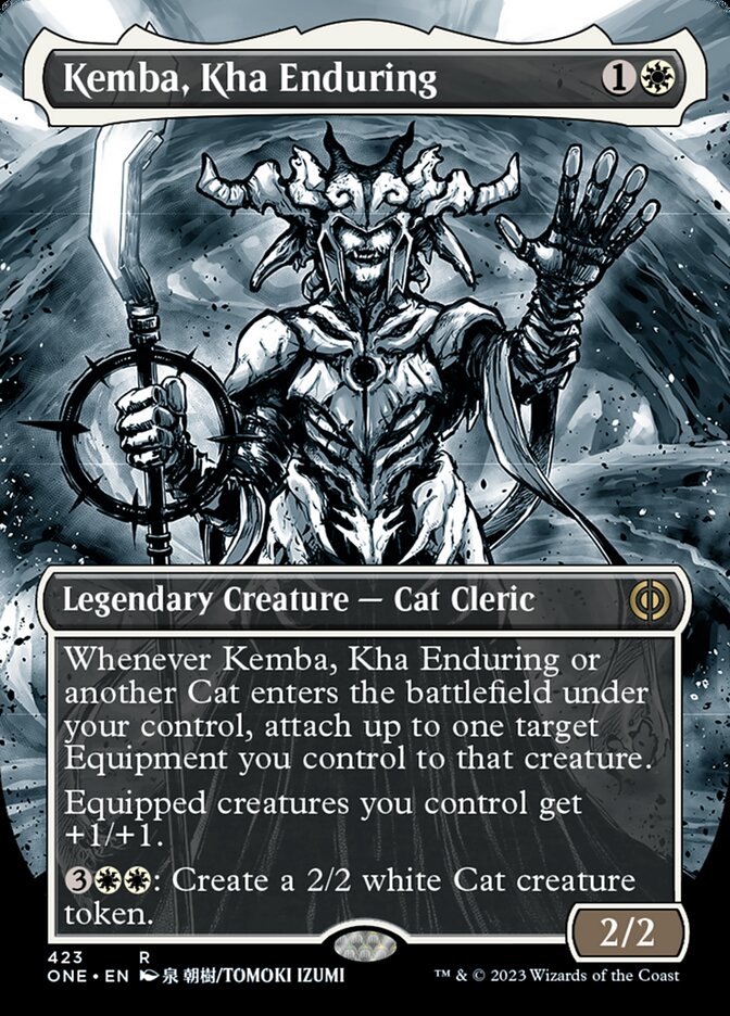 Kemba, Kha Enduring (Borderless Manga Step-and-Compleat Foil) [Phyrexia: All Will Be One] | Tabernacle Games