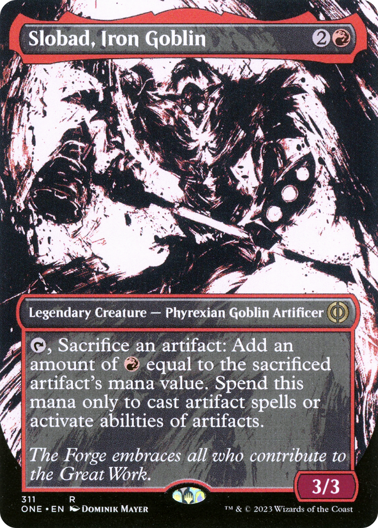 Slobad, Iron Goblin (Borderless Ichor) [Phyrexia: All Will Be One] | Tabernacle Games