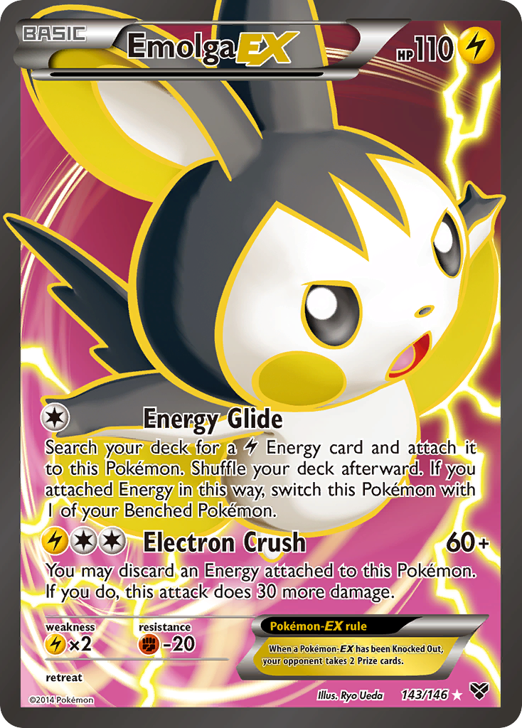 Emolga EX (143/146) [XY: Base Set] | Tabernacle Games