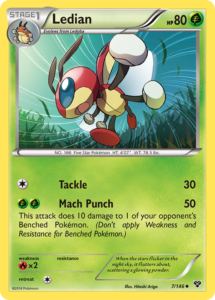 Ledian (7/146) [XY: Base Set] | Tabernacle Games