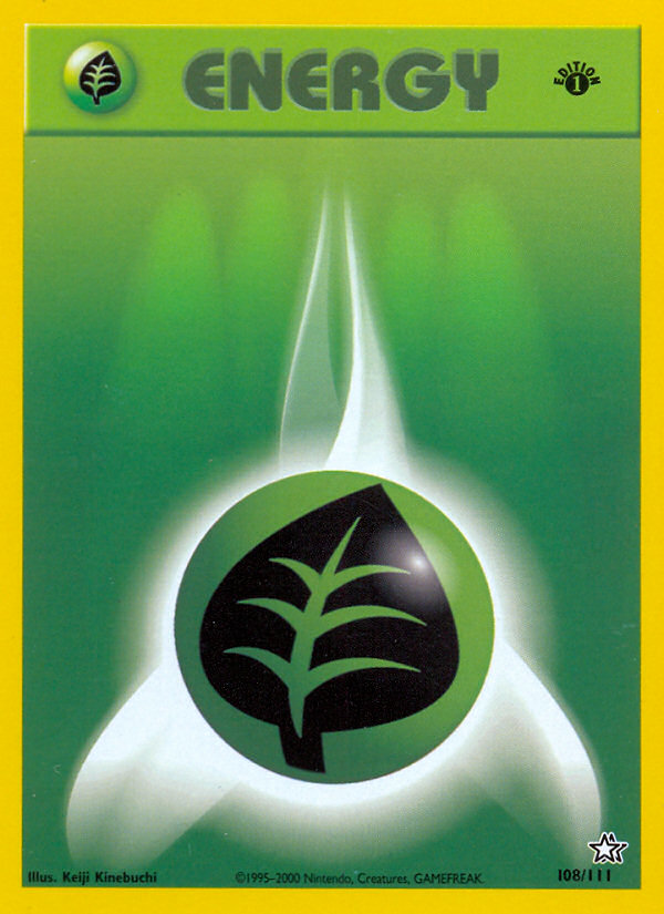 Grass Energy (108/111) [Neo Genesis 1st Edition] | Tabernacle Games