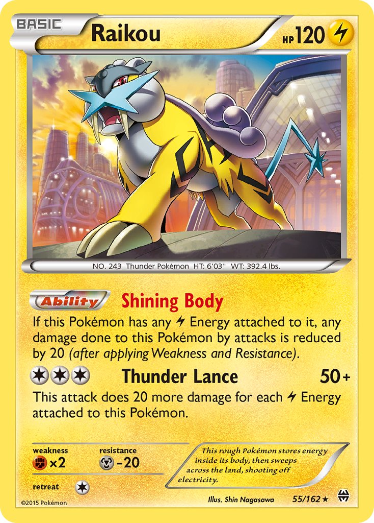 Raikou (55/162) (Cosmos Holo) (Blister Exclusive) [XY: BREAKthrough] | Tabernacle Games