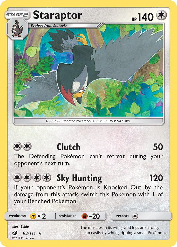 Staraptor (83/111) [Sun & Moon: Crimson Invasion] | Tabernacle Games