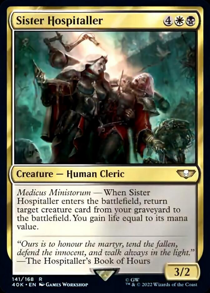 Sister Hospitaller (Surge Foil) [Universes Beyond: Warhammer 40,000] | Tabernacle Games