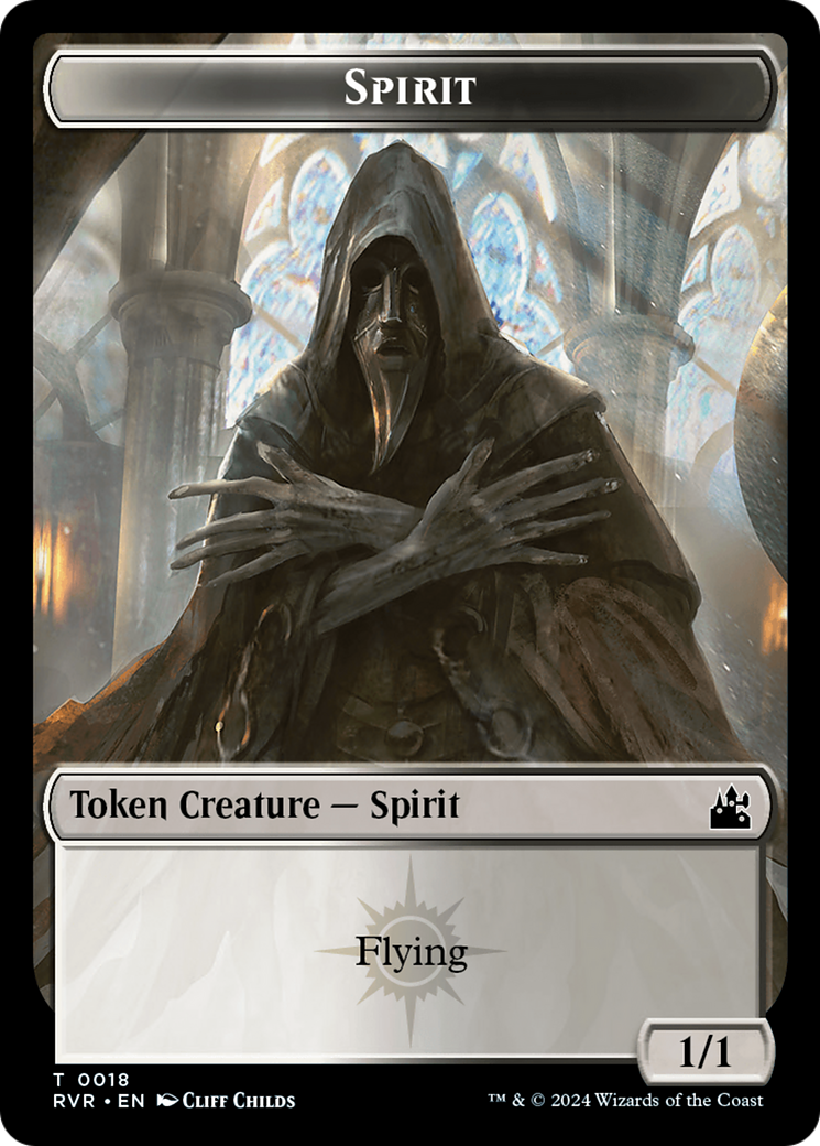 Spirit Token (0018) [Ravnica Remastered Tokens] | Tabernacle Games