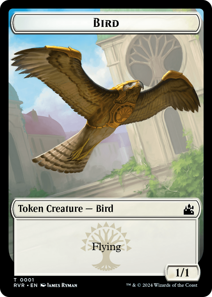 Bird // Zombie Double-Sided Token [Ravnica Remastered Tokens] | Tabernacle Games