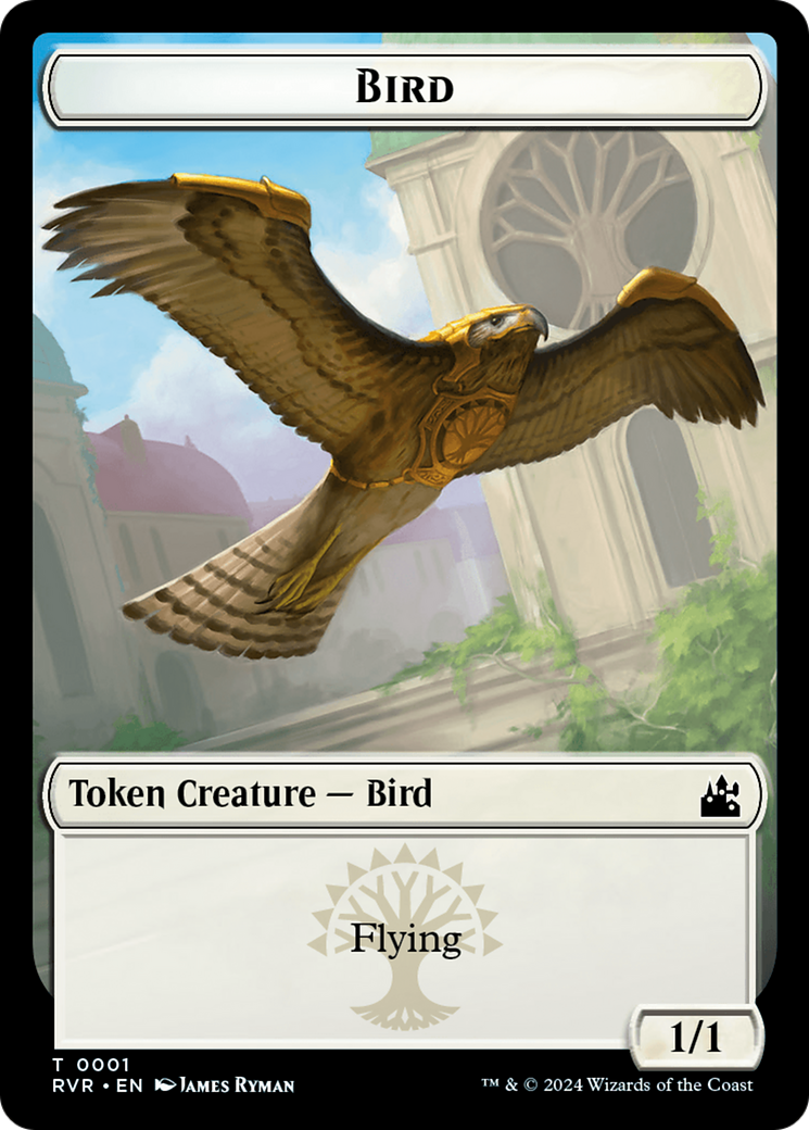 Bird // Emblem - Domri Rade Double-Sided Token [Ravnica Remastered Tokens] | Tabernacle Games