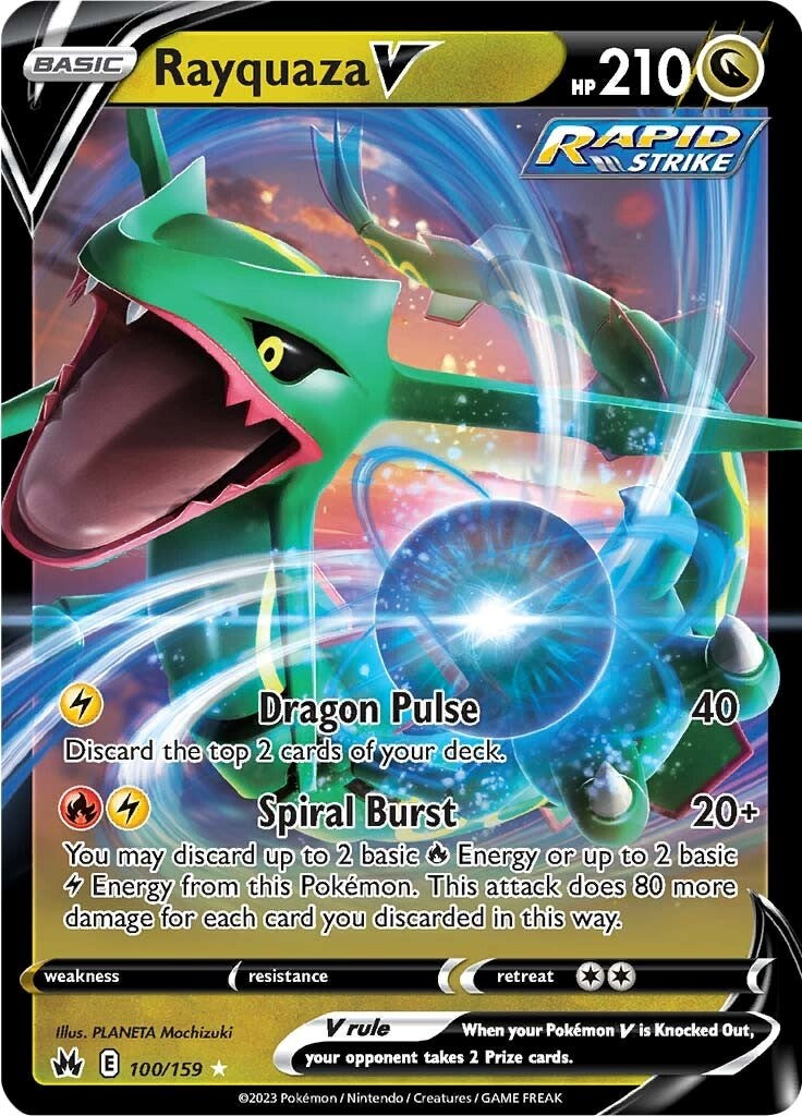 Rayquaza V (100/159) [Sword & Shield: Crown Zenith] | Tabernacle Games
