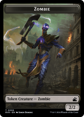 Saproling // Zombie Double-Sided Token [Ravnica Remastered Tokens] | Tabernacle Games