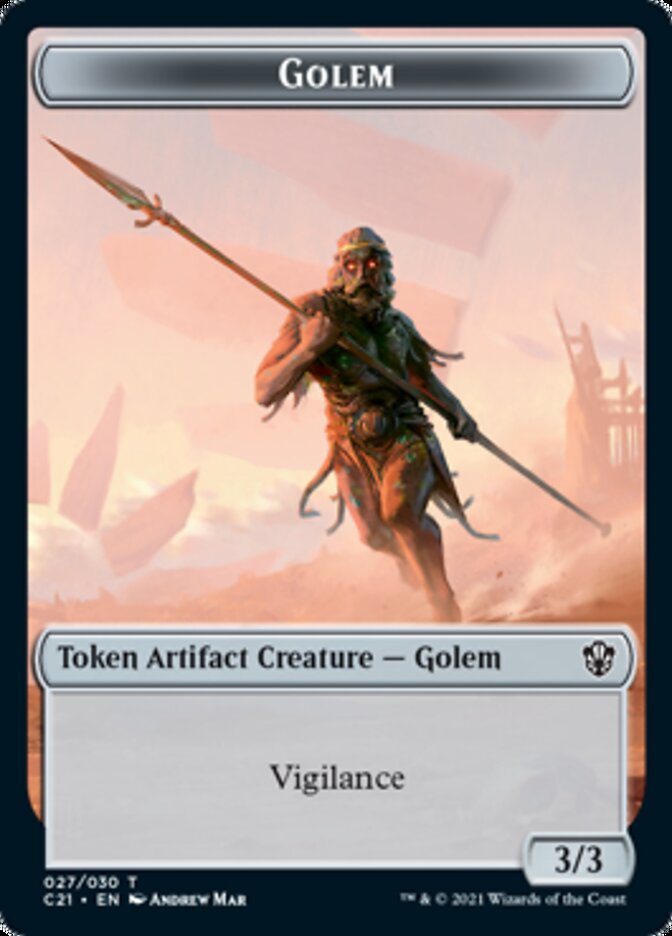 Golem (027) // Thopter Token [Commander 2021 Tokens] | Tabernacle Games