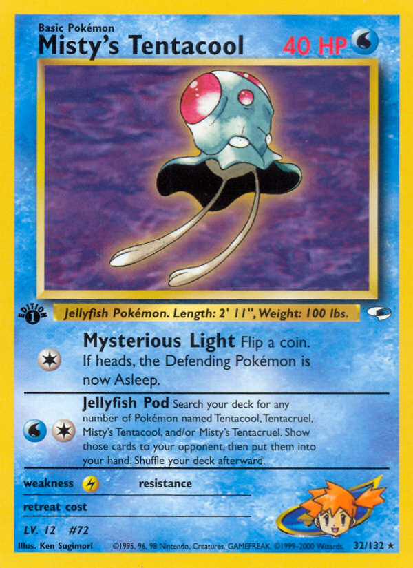 Misty's Tentacool (32/132) [Gym Heroes 1st Edition] | Tabernacle Games