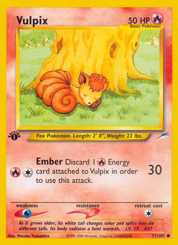 Vulpix (91/105) [Neo Destiny 1st Edition] | Tabernacle Games