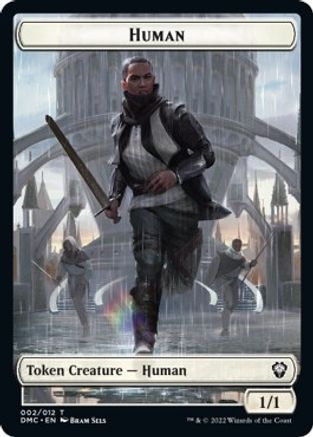 Human // Snake Double-sided Token [Dominaria United Commander Tokens] | Tabernacle Games