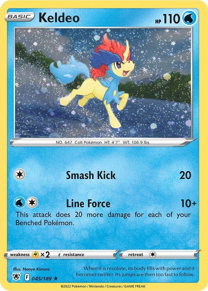 Keldeo (045/189) (Cosmos Holo) [Sword & Shield: Astral Radiance] | Tabernacle Games