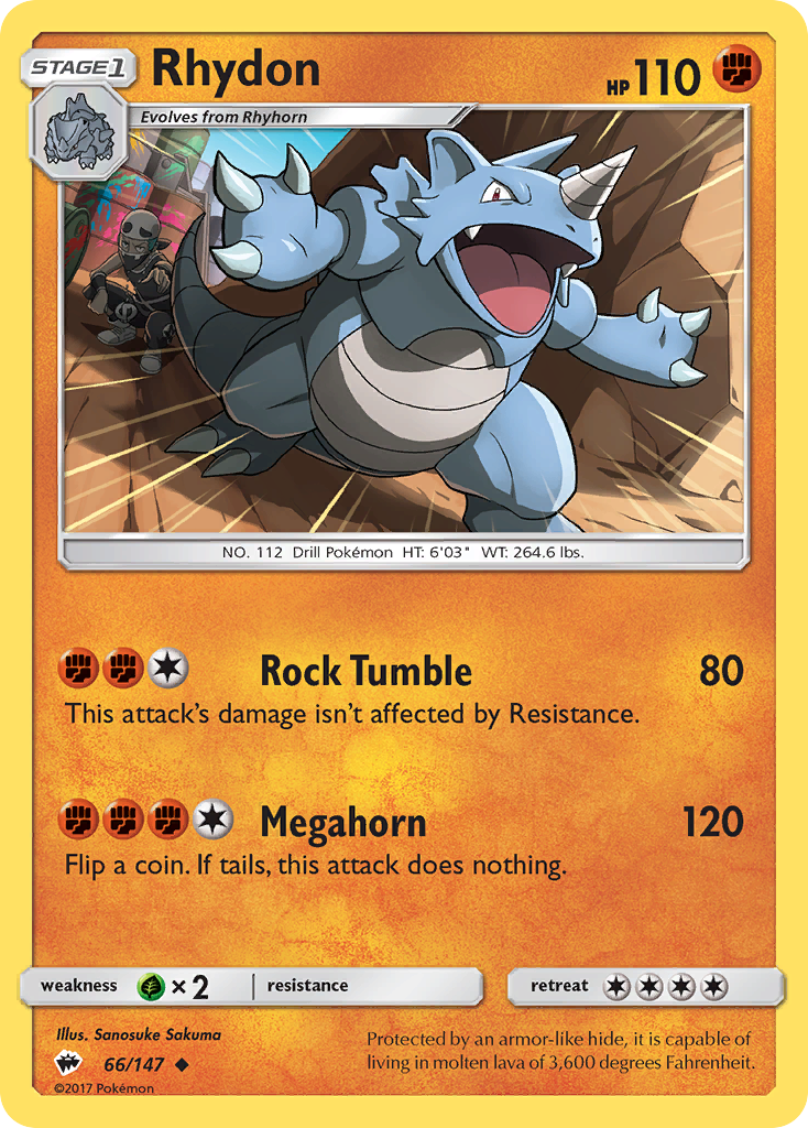 Rhydon (66/147) [Sun & Moon: Burning Shadows] | Tabernacle Games