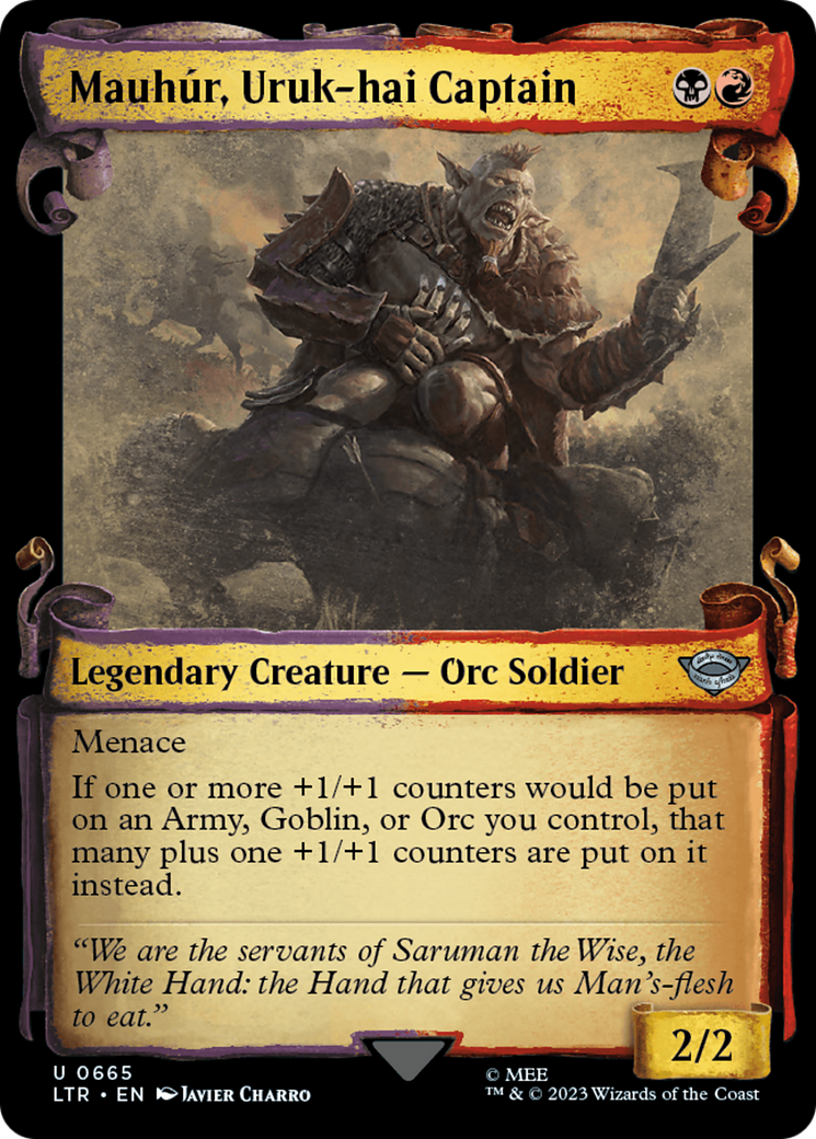 Mauhur, Uruk-hai Captain [The Lord of the Rings: Tales of Middle-Earth Showcase Scrolls] | Tabernacle Games