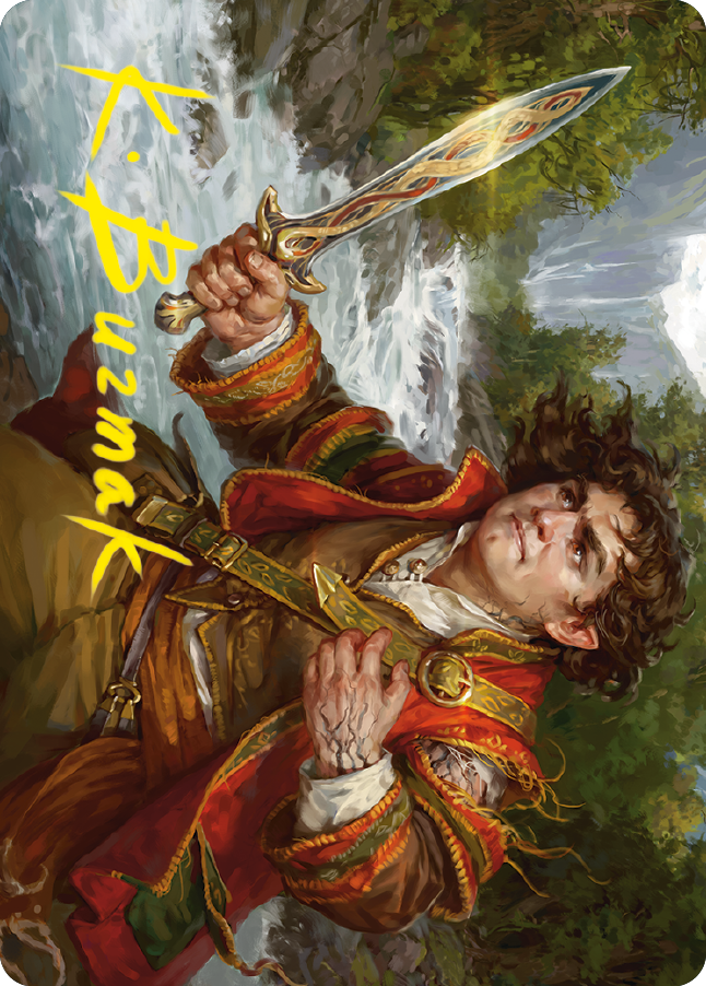 Frodo Baggins Art Card (16/81) (Gold-Stamped Signature) [The Lord of the Rings: Tales of Middle-earth Art Series] | Tabernacle Games