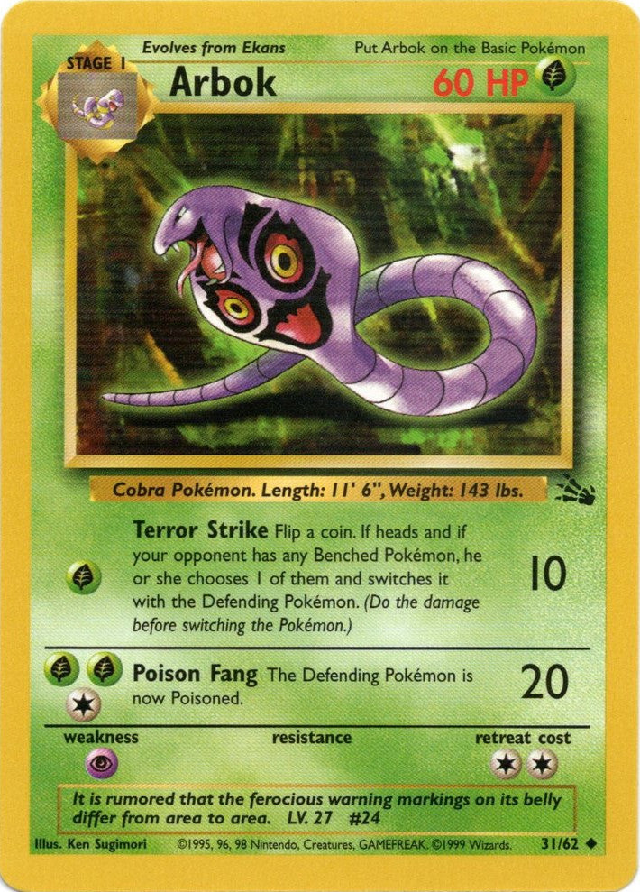 Arbok (31/62) [Fossil Unlimited] | Tabernacle Games