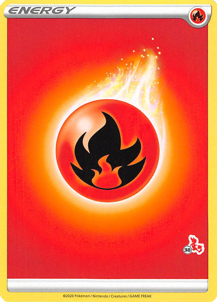 Fire Energy (Cinderace Stamp #38) [Battle Academy 2022] | Tabernacle Games