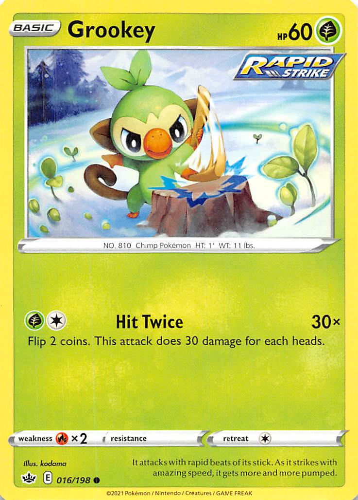 Grookey (016/198) [Sword & Shield: Chilling Reign] | Tabernacle Games
