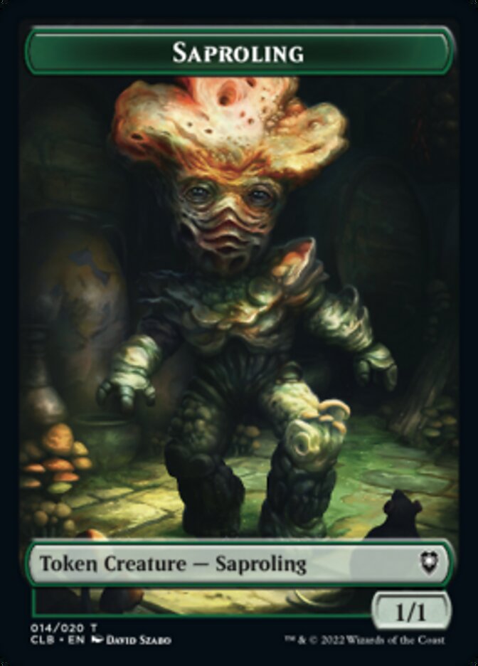 Treasure // Saproling Double-sided Token [Commander Legends: Battle for Baldur's Gate Tokens] | Tabernacle Games