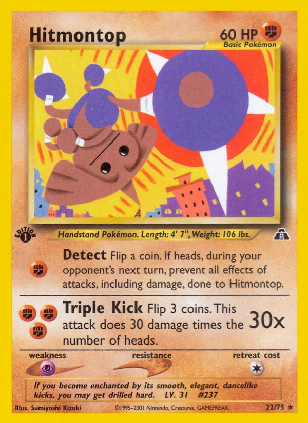 Hitmontop (22/75) [Neo Discovery 1st Edition] | Tabernacle Games
