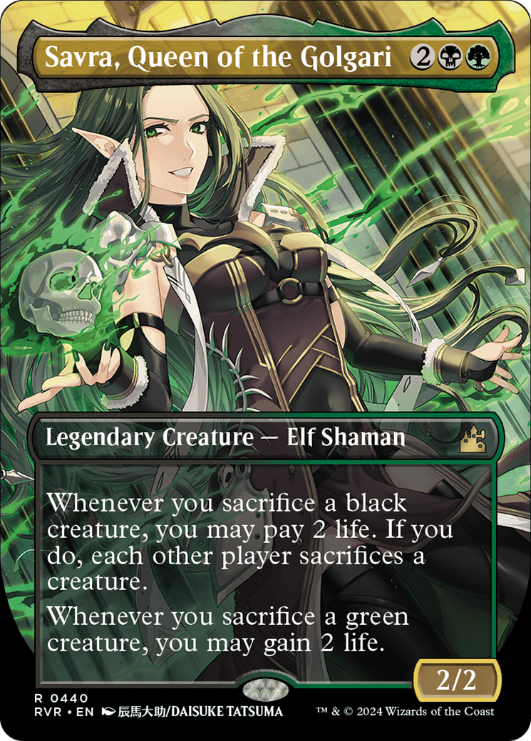 Savra, Queen of the Golgari (Anime Borderless) [Ravnica Remastered] | Tabernacle Games