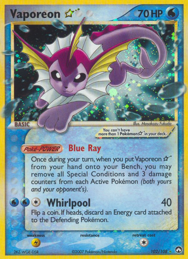 Vaporeon Star (102/108) [EX: Power Keepers] | Tabernacle Games