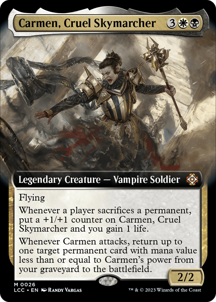 Carmen, Cruel Skymarcher (Extended Art) [The Lost Caverns of Ixalan Commander] | Tabernacle Games