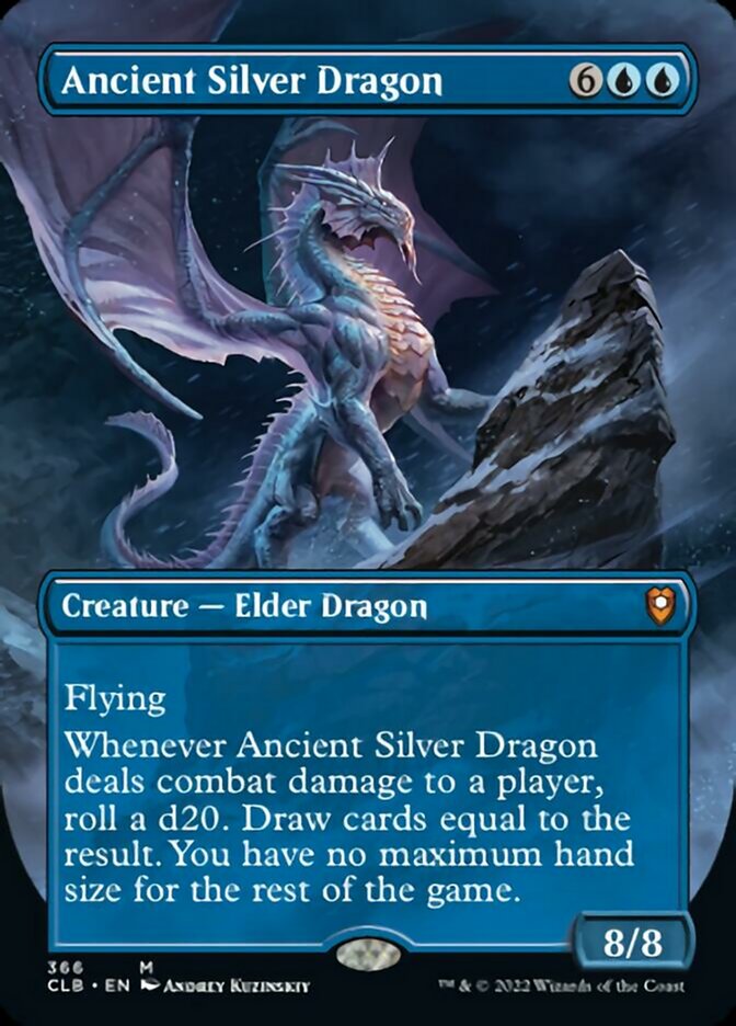 Ancient Silver Dragon (Borderless Alternate Art) [Commander Legends: Battle for Baldur's Gate] | Tabernacle Games