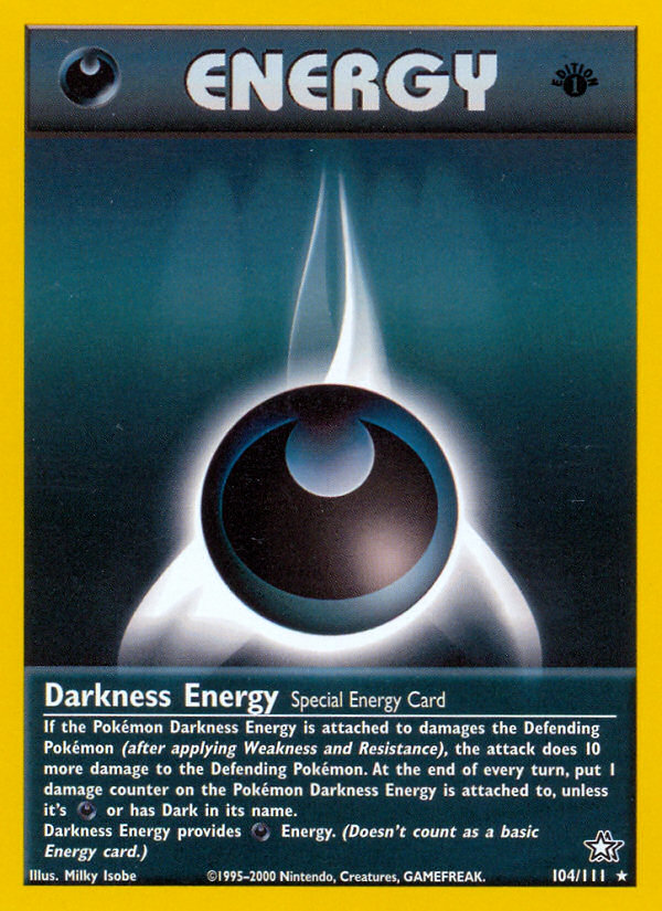 Darkness Energy (104/111) [Neo Genesis 1st Edition] | Tabernacle Games