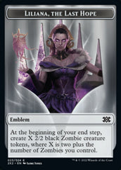Liliana, the Last Hope Emblem // Spirit Double-sided Token [Double Masters 2022 Tokens] | Tabernacle Games