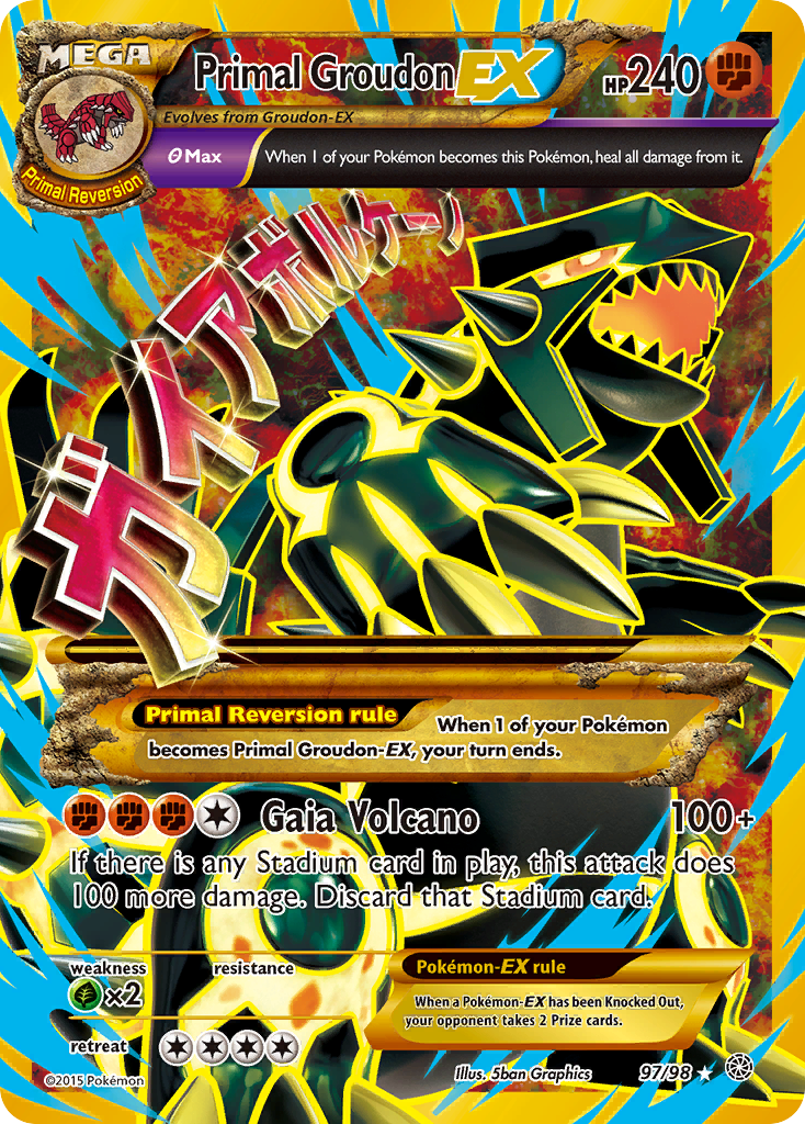 Primal Groudon EX (97/98) [XY: Ancient Origins] | Tabernacle Games