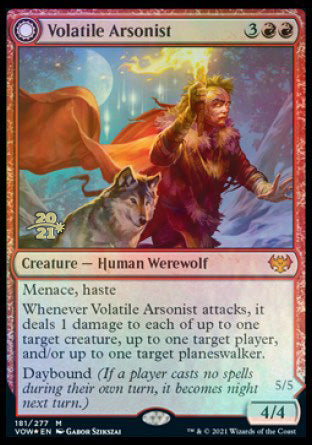 Volatile Arsonist // Dire-Strain Anarchist [Innistrad: Crimson Vow Prerelease Promos] | Tabernacle Games