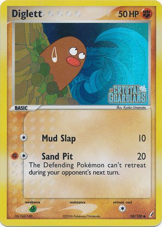 Diglett (50/100) (Stamped) [EX: Crystal Guardians] | Tabernacle Games