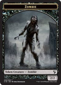 Zombie // Angel Double-sided Token [Commander 2018 Tokens] | Tabernacle Games