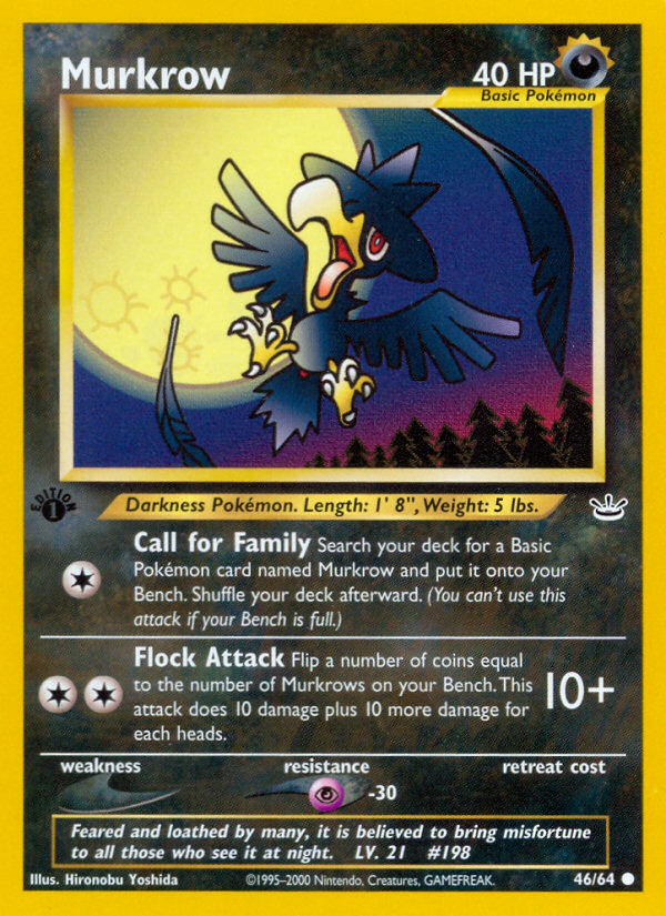 Murkrow (46/64) [Neo Revelation 1st Edition] | Tabernacle Games