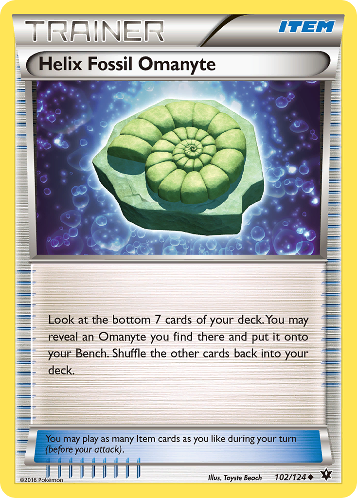 Helix Fossil Omanyte (102/124) [XY: Fates Collide] | Tabernacle Games