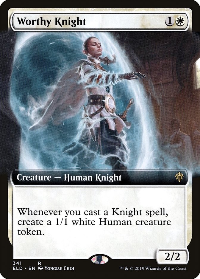 Worthy Knight (Extended Art) [Throne of Eldraine] | Tabernacle Games